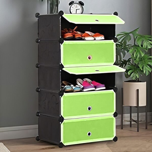 Pantofar modular din plastic cu schelet metalic, PL5, Verde