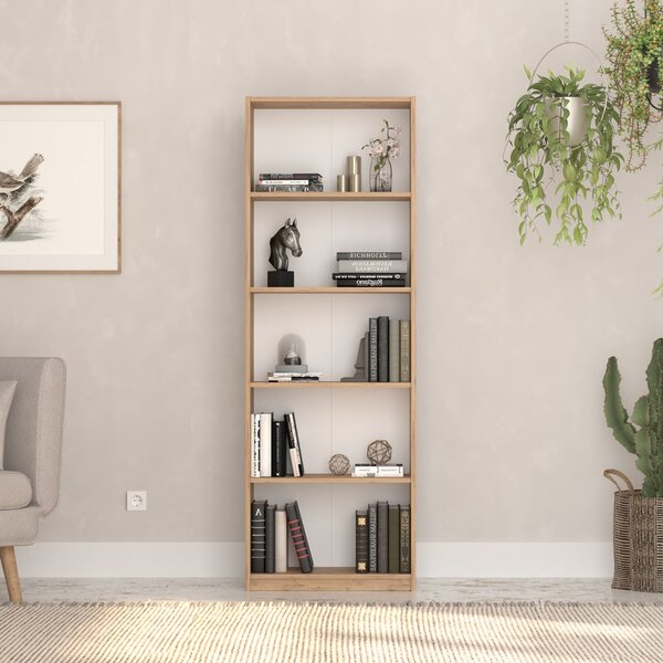 Biblioteca Adore Nurdan, 5 rafturi, 58x170x23 cm