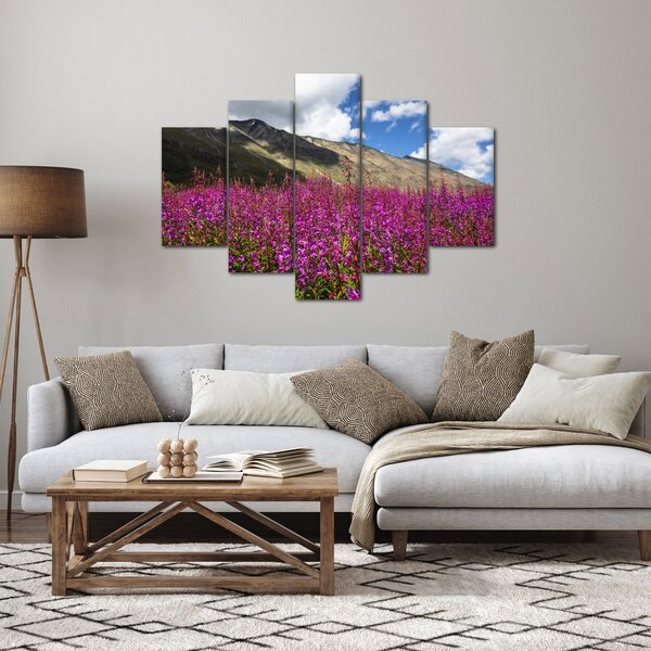 Tablou sceneriei cu lunca montană (150x105 cm)