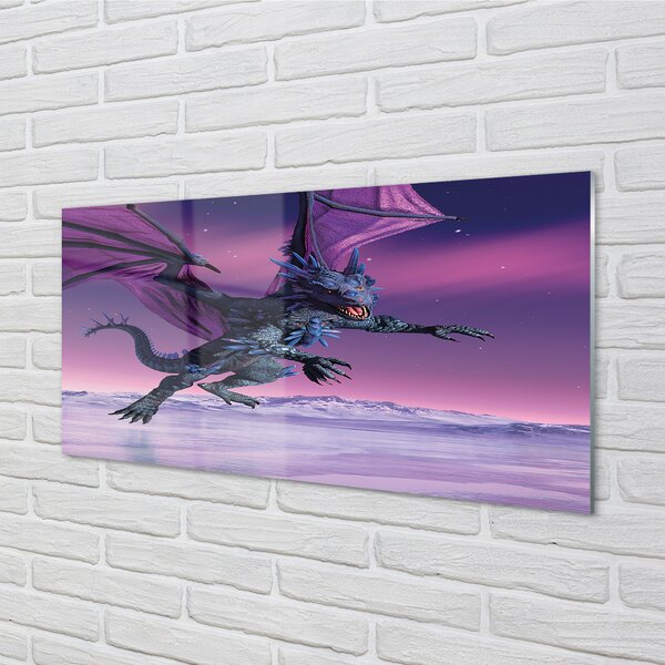Panouri de sticlă Dragon cer colorat