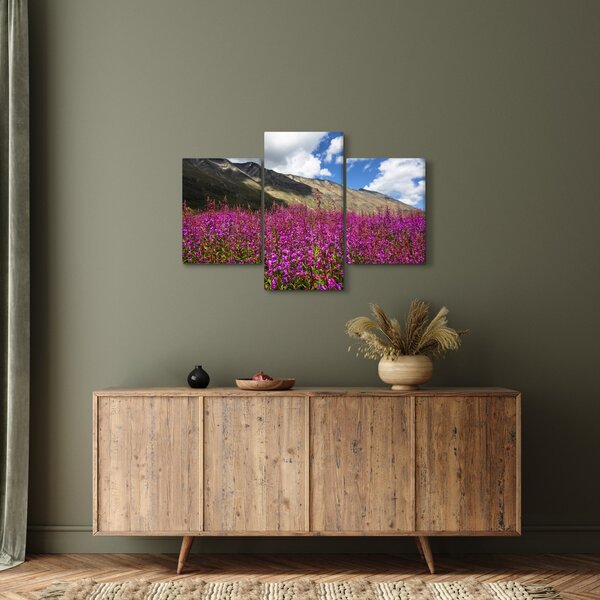 Tablou sceneriei cu lunca montană (90x60 cm)