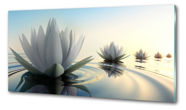 Sticlă pentru bucătărie floare de lotus