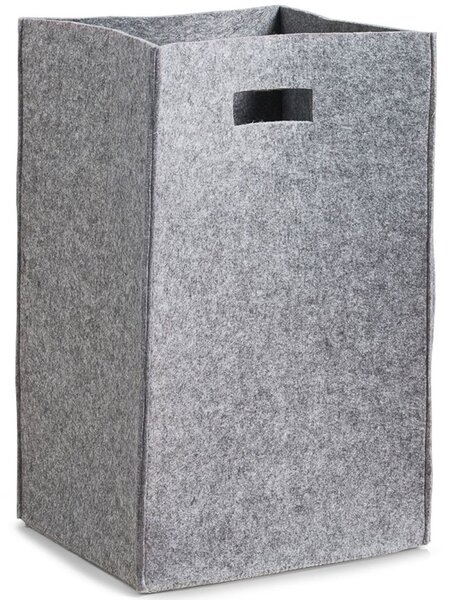 Cos pentru rufe/cumparaturi, Zeller,  35 x 30 x 55 cm, Material textil, Gri