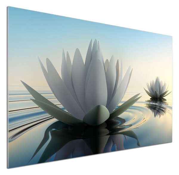 Sticlă pentru bucătărie floare de lotus