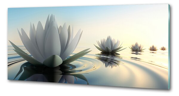 Sticlă pentru bucătărie floare de lotus