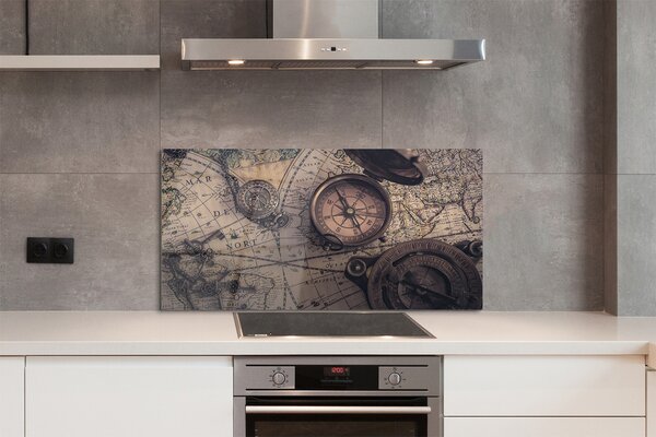 Panouri de sticlă harta busola