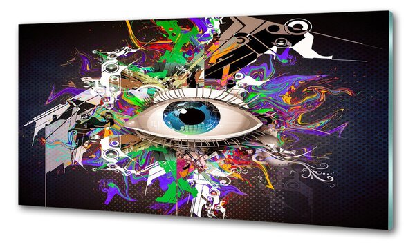 Sticlă pentru bucătărie ochi abstract