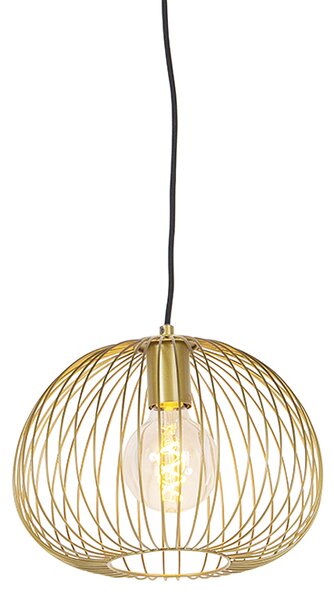 Lampă suspendată design auriu - Aluat de sârmă