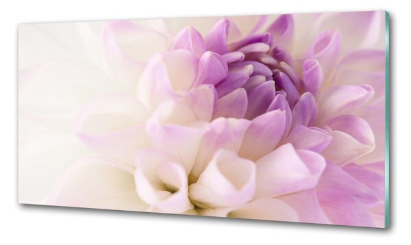 Sticlă printata bucătărie Dahlia alb