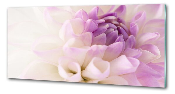 Sticlă printata bucătărie Dahlia alb