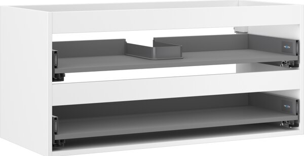 Mexen Box-A, dulap suspendat 100 cm, 2 sertare, alb mat, 91AX0-1000-470-2-01