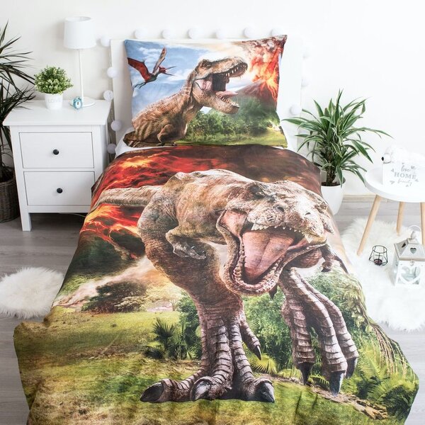 Lenjerie de pat Jurassic World - Jurassic World Volcano | 140 x 200 cm / 70 x 90 cm