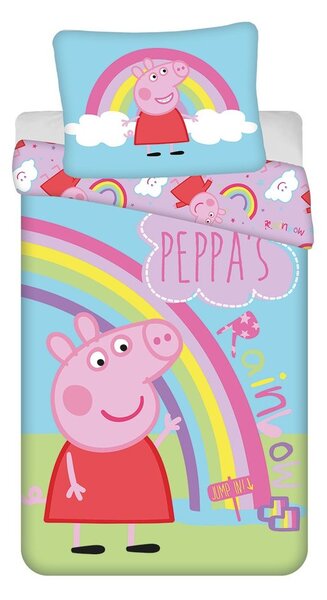 Lenjerie de pat Peppa Pig - Purcelușa Peppa | 140 x 200 cm / 70 x 90 cm
