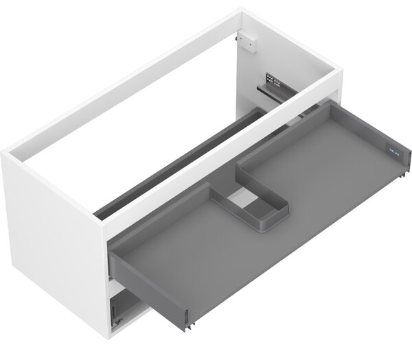 Mexen Box-A, dulap suspendat 100 cm, 2 sertare, alb mat, 91AX0-1000-470-2-01
