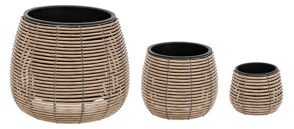 Set ghivece de flori de diferite dimensiuni, 3 buc