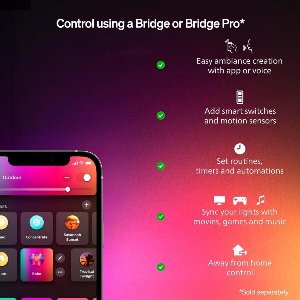 Philips Hue LUCCA - lampă LED RGB dimabilă pentru exterior, 1x E27, 8,1 W, 230 V, IP44