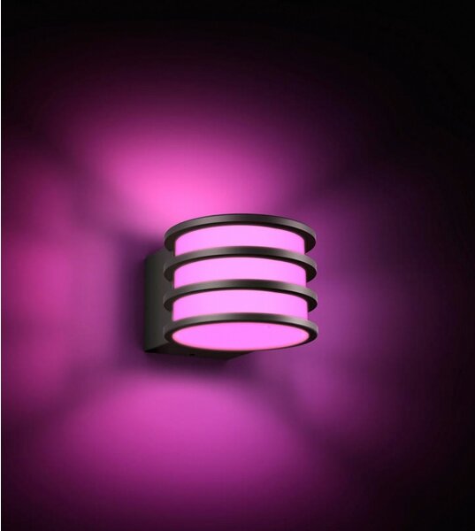 Philips - Lampă LED de perete pentru exterior Hue LUCCA, RGB, reglabilă, 1xE27/8,1W/230V, IP44