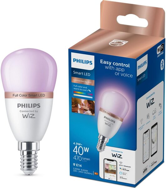 Bec LED dimabil Philips SMART P45 E14/4,9W/230V 2200-6500K