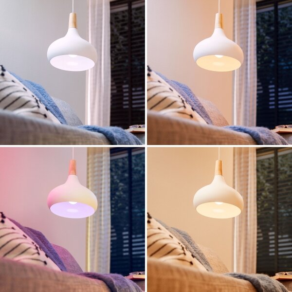 Set 2x Bec LED RGB reglabil Philips SMART C37 E14/4,9W/230V 2200-6500K