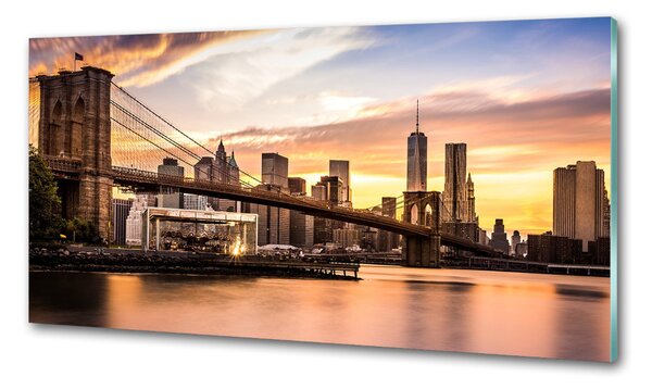 Panou sticla securizata bucatarie Podul Brooklyn
