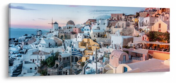 Tablou - Amurg în Santorini (120x50 cm)