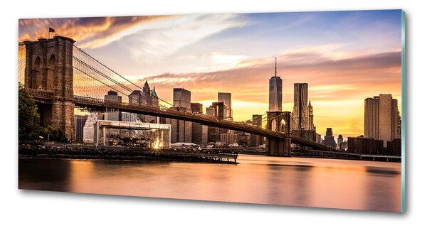 Panou sticla securizata bucatarie Podul Brooklyn