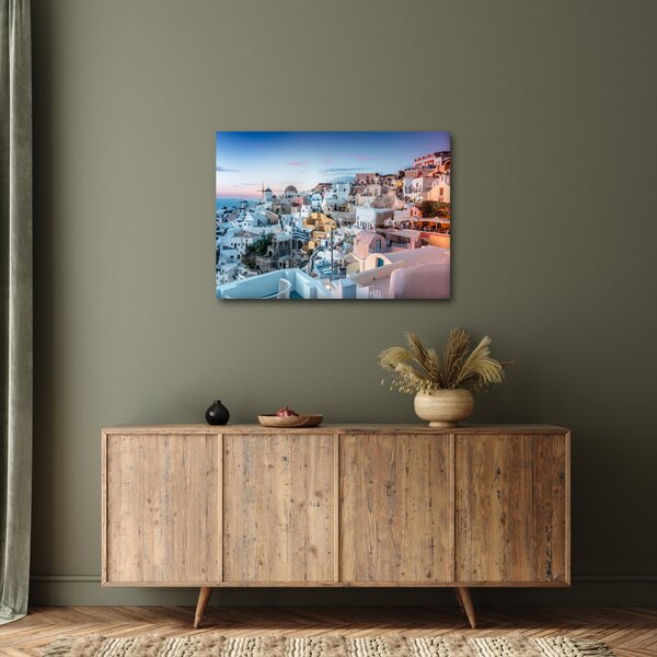 Tablou - Amurg în Santorini (70x50 cm)