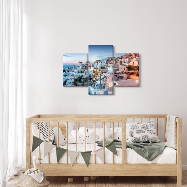Tablou - Amurg în Santorini (90x60 cm)