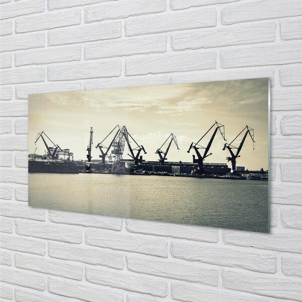 Panouri de sticlă Gdańsk macarale Shipyard râu