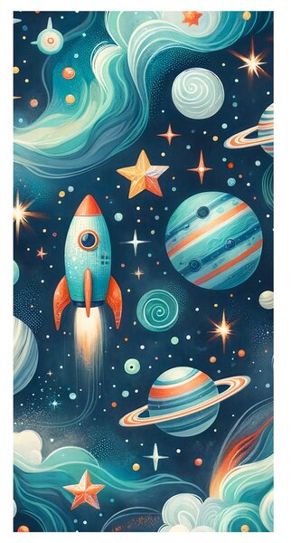Tablou planete colorate și stele