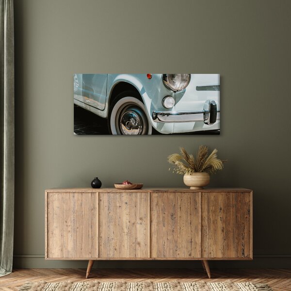 Tablou - mașina retro Fiat (120x50 cm)