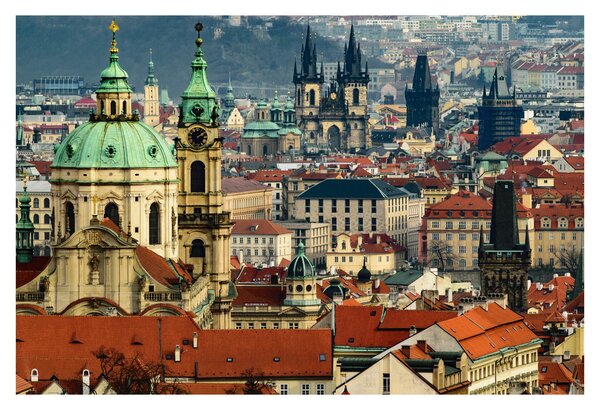 Tablou - Panorama din Praga (90x60 cm)