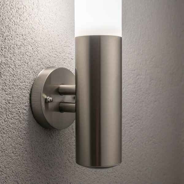 BRILAGI - Lampă de perete pentru exterior ELIA 1xE27/20W/230V IP44 crom mat
