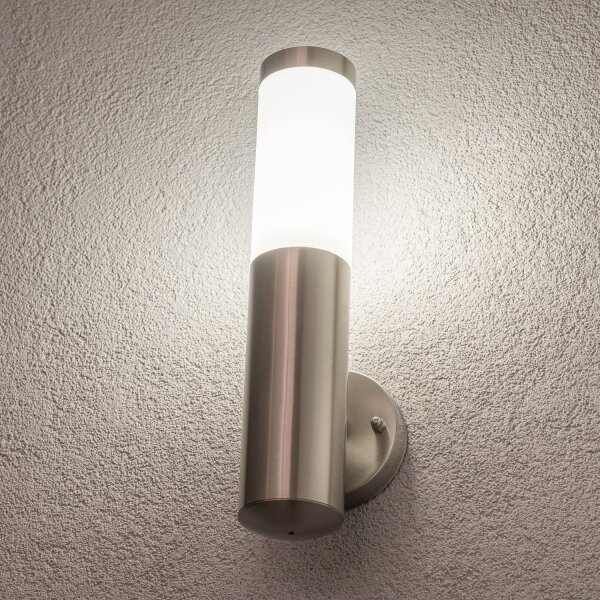 BRILAGI - Lampă de perete pentru exterior ELIA 1xE27/20W/230V IP44 crom mat