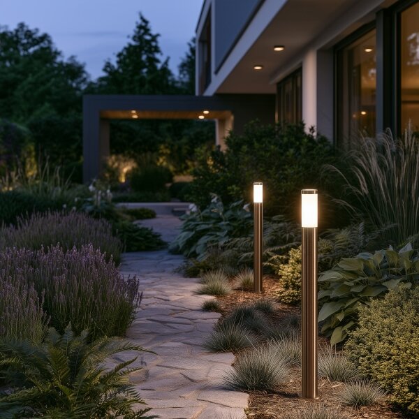 BRILAGI - Lampă de exterior ELIA 1xE27/20W/230V IP44 100 cm crom mat