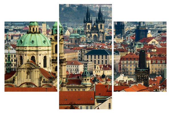Tablou - Panorama din Praga (90x60 cm)