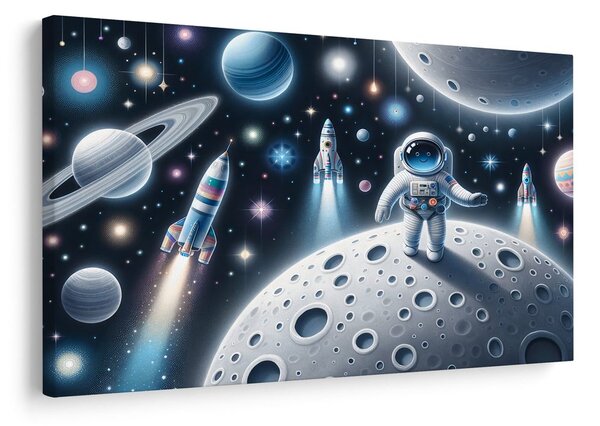 Tablou astronaut pentru copii pe Lună