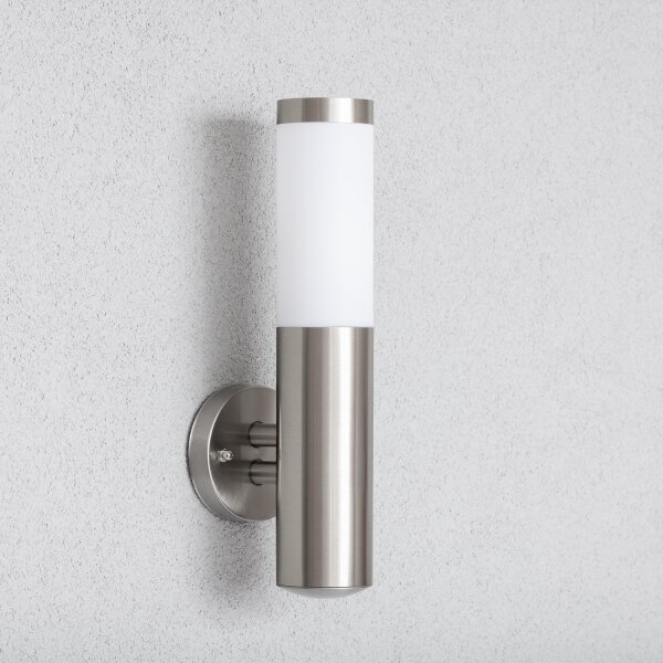 BRILAGI - Lampă de perete pentru exterior ELIA 1xE27/20W/230V IP44 crom mat