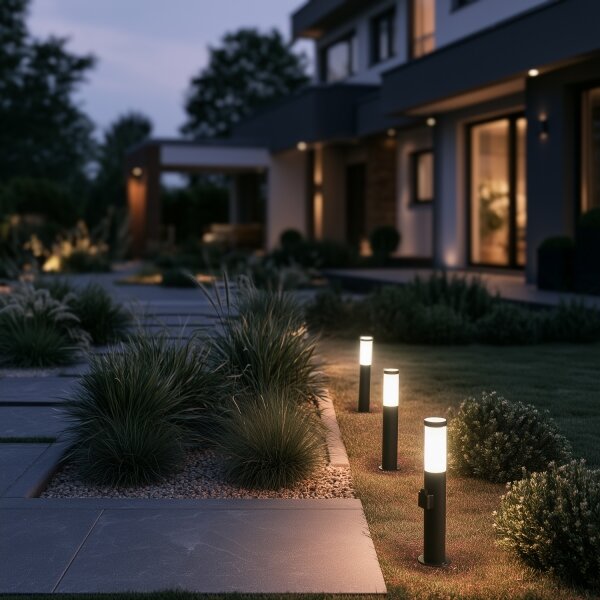 BRILAGI - Lampă LED de exterior cu portalampă ELIA 1xE27/7W/230V 4000K IP44 50 cm antracit