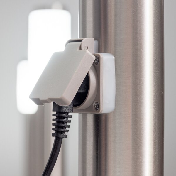 BRILAGI - Lampă LED de exterior cu priză ELIA 1xE27/7W/230V 4000K IP44 50 cm crom