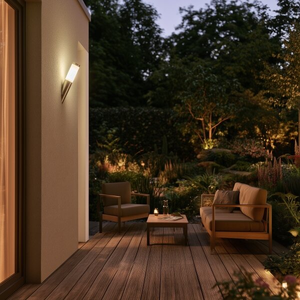 BRILAGI - Lampă de perete exterioară ELIA 1xE27/20W/230V IP44 crom