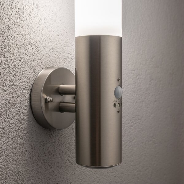 BRILAGI - Lampă de perete pentru exterior cu senzor ELIA 1xE27/20W/230V IP44 crom