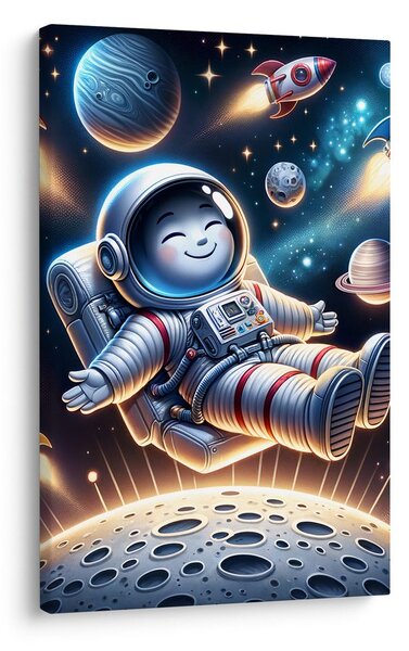 Tablou astronaut fericit în spațiu