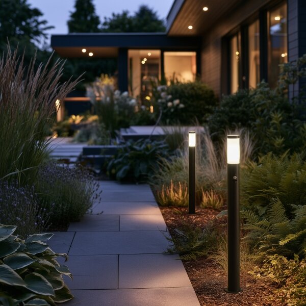 BRILAGI - Lampă de exterior cu senzor ELIA, 1x E27/20W/230V, IP44, 100 cm, antracit