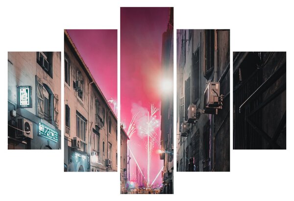 Tablou - Artificii din Marseille (150x105 cm)