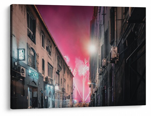 Tablou - Artificii din Marseille (70x50 cm)