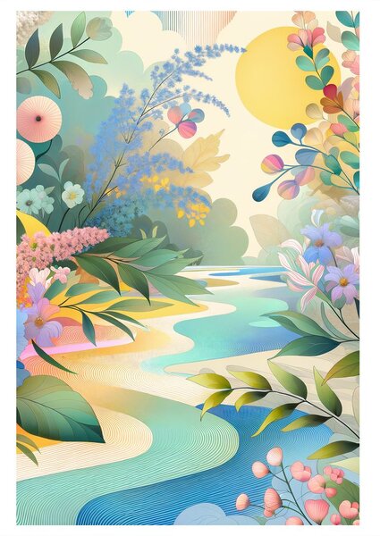 Tablou peisaj floral