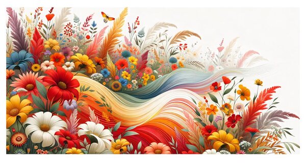 Tablou val floral