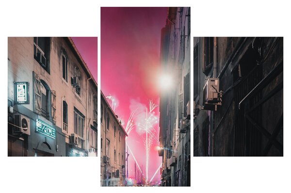 Tablou - Artificii din Marseille (90x60 cm)