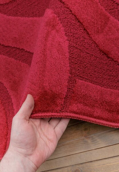 Set 2 Covoras baie, Symphony Red 2577, Rosu 50 x 80 / 40 x 50